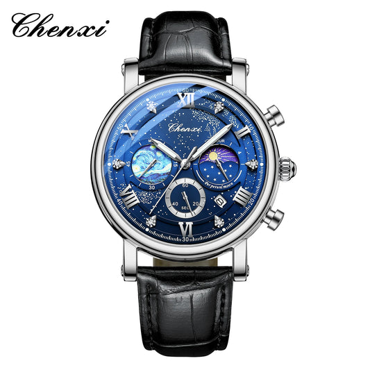 Chenxi 972 Moonphase Watch – Multifunction Quartz Timepiece for Men