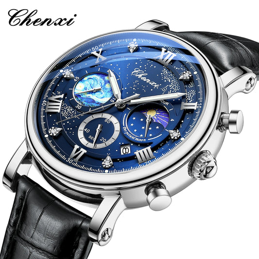 Chenxi 972 Moonphase Watch – Multifunction Quartz Timepiece for Men