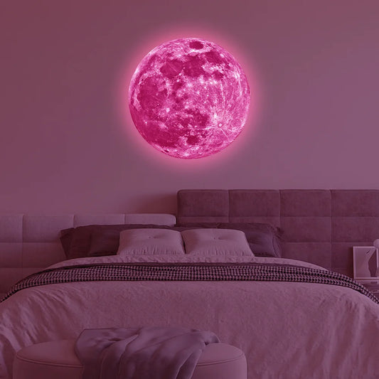 3D Luminous Moon Wall Sticker – Glow-in-the-Dark Décor for Kids’ Rooms