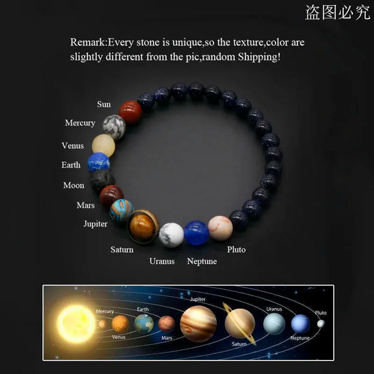 Solar System Bracelets – Eight Planets Unisex Best Friends Gift