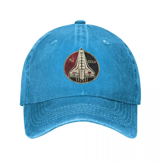 Vintage CCCP Yuri Gagarin Space Baseball Cap – Distressed Washed Unisex Hat