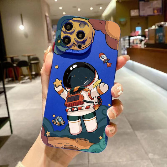 Cartoon Astronaut Phone Case – Shockproof Soft Cover Collection