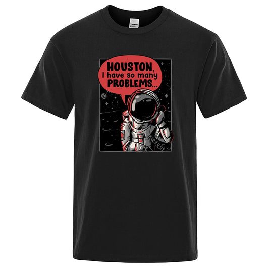 Houston I Have So Many Problems T-Shirt – Funny Retro Astronaut Tee for Men