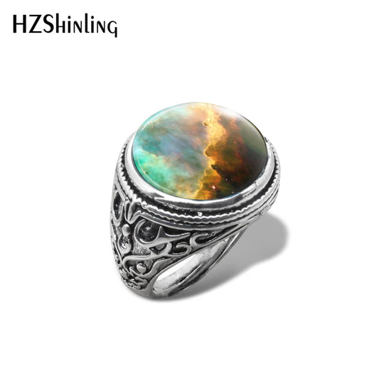 Orion Nebula Galaxy Ring – Vintage Space-Themed Handmade Jewelry