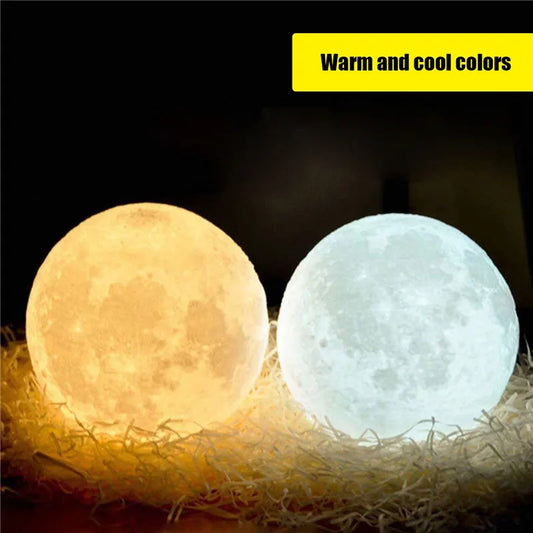 3D Print Moon Lamp – Rechargeable LED Night Light