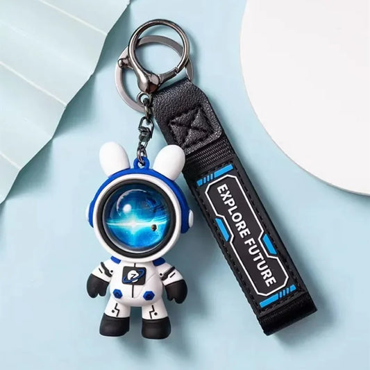 Cartoon Explore the Starry Sky Astronaut Keychain