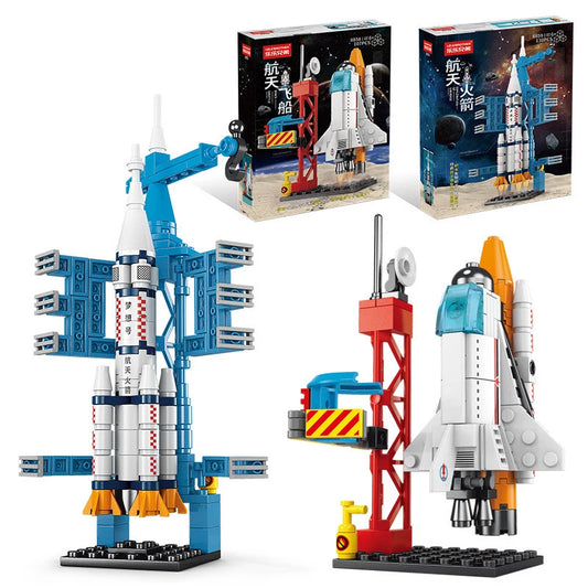 107-Piece DIY Space Rocket Building Blocks Set