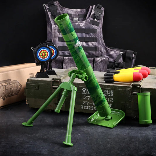 Large Mortar Launcher Toy – Simulation Military Shooting Set for Kids