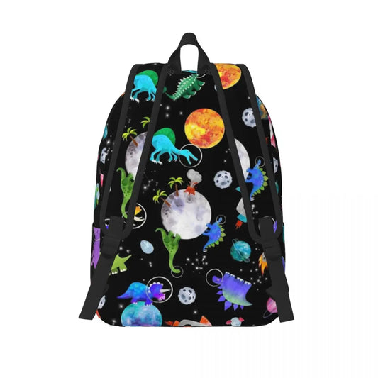 Dinosaur Astronaut Backpack – Galaxy Space School Bag for Kids