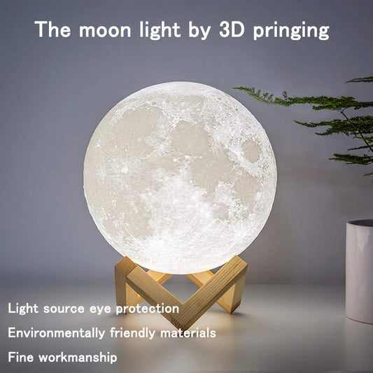 T20 3D Moon Lamp – Color-Changing LED Night Light