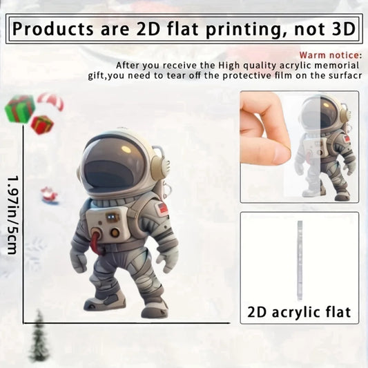 Chic Astronaut Acrylic Pendant Keychain
