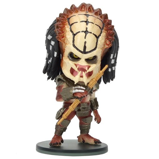 Predator Q Version Action Figure – Iron Blood Warrior Jungle Hunter Mini Collectible
