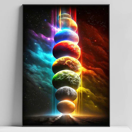 Surrealism Anime Fantasy Planet Canvas – Universe Space Art Poster