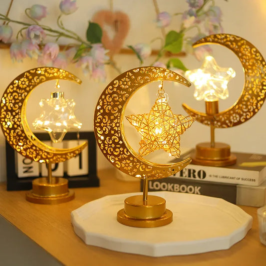 Ramadan Moon LED Lamp – Eid Mubarak Home Decoration