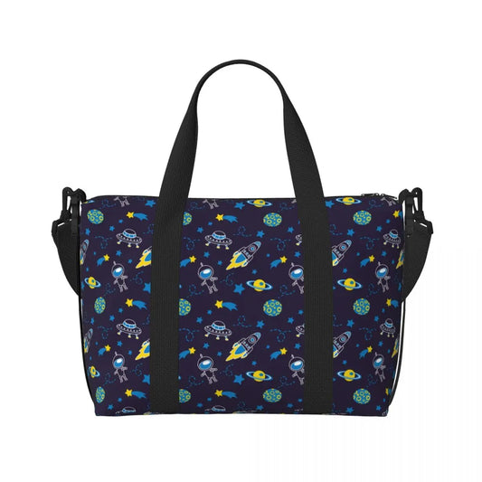 Space Astronaut Tote Bag – Large Custom Galaxy Shopper