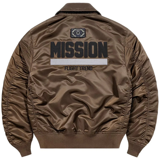 Retro Astronaut Pilot Jacket – Men’s Embroidered Space Baseball Coat
