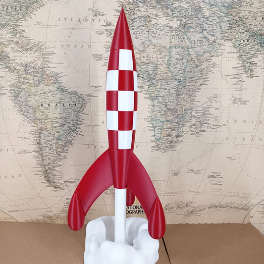 37CM 3D Print Space Rocket Launching – Objectif Lune LED Decor Model