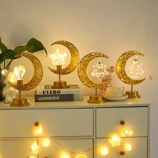 Ramadan Moon LED Lamp – Eid Mubarak Home Decoration
