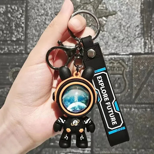 Cartoon Explore the Starry Sky Astronaut Keychain
