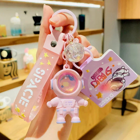 Glowing Cartoon Spaceman Keychain – Cute Luminous Bag Charm for Couples