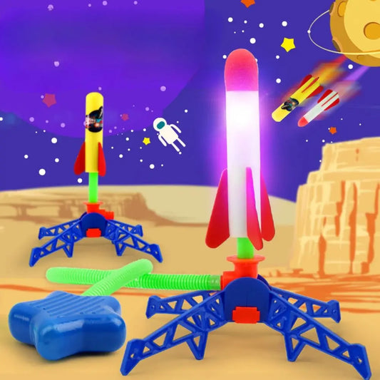 Flash Launch Foot Rocket – Kids Outdoor Stepping Rocket Toy Set