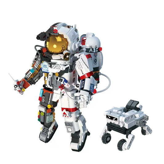 Moc City Space Warrior Robot Dog – Luminous Building Block DIY Set