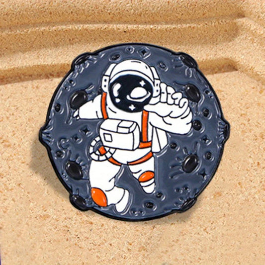 Space Black Hole Astronaut Brooch