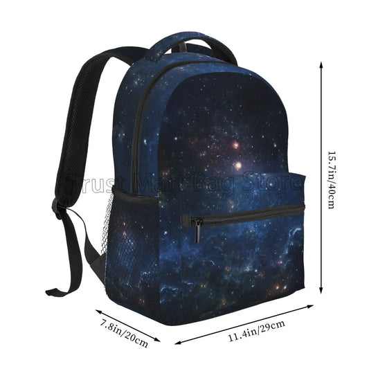 Blue Galaxy Backpack – Starry Universe Laptop Bag for Teens