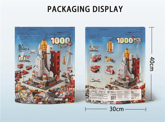 Interstellar Launch Base – 1000PCS Space Shuttle & Rocket Building Set