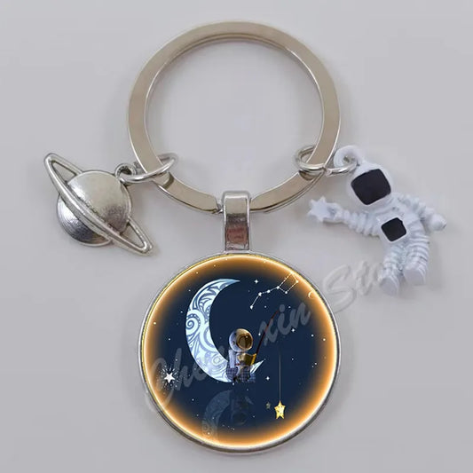 Astronaut Outer Space Keychain Set