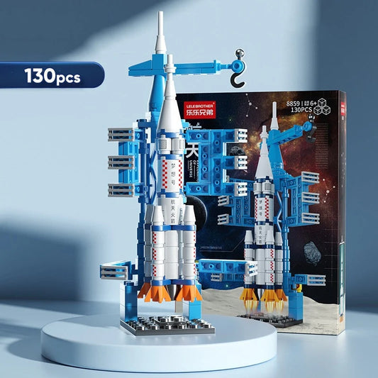 107-Piece DIY Space Rocket Building Blocks Set