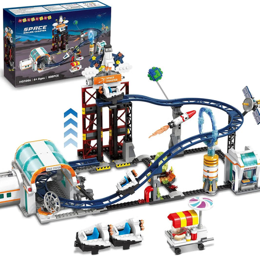 HOGOKIDS Space Roller Coaster – 888PCS Building Toy Set