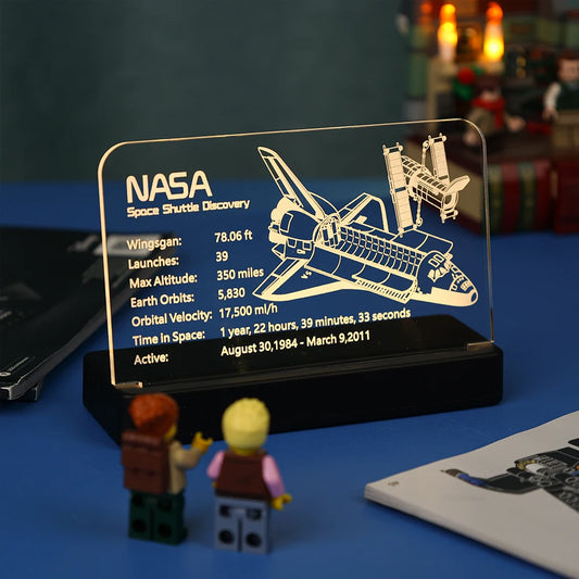 LED Display Nameplate – Acrylic Light Board for NASA Discovery 10283