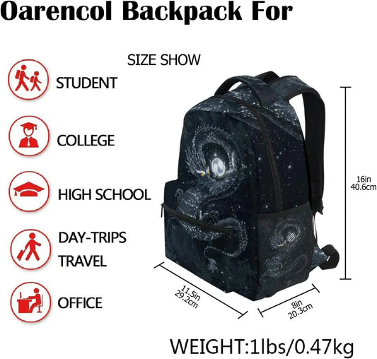 Dark Dragon Galaxy Backpack – Space-Themed School & Travel Bag