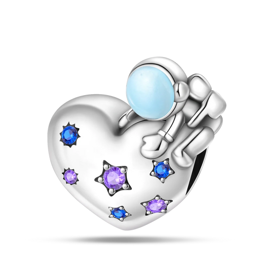 925 Sterling Silver Astronaut Star Charm