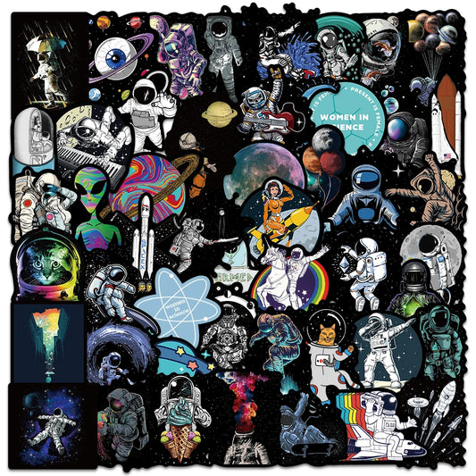 50PCS Outer Space Astronaut Graffiti Stickers