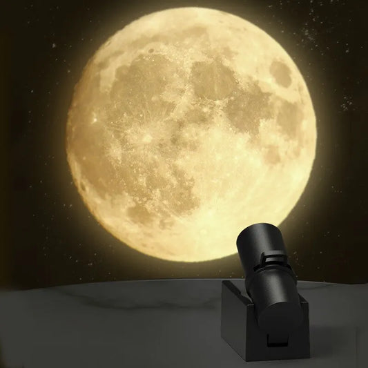 Earth & Moon Projector – USB LED Night Light for Kids