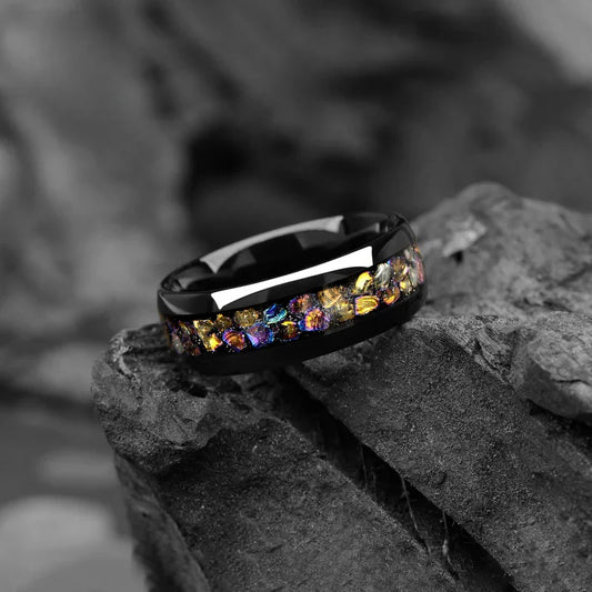 Nebula Galaxy Wedding Ring – Custom Cosmic Band for Men & Women