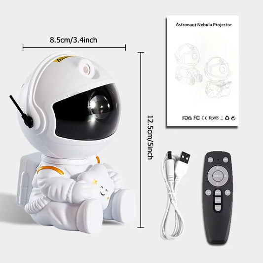 Astronaut Star Projector Light – Creative Galaxy Atmosphere Lamp for Gifting