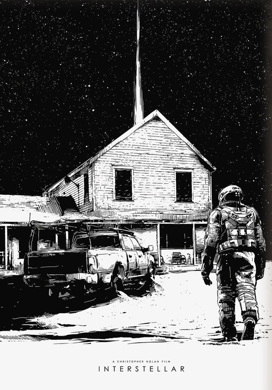 Sci-Fi Movie Interstellar Poster Canvas – Universe Planet Wall Art