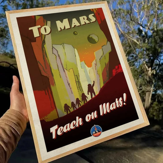 Retro Space Travel Poster – Planets & Universe Art Print