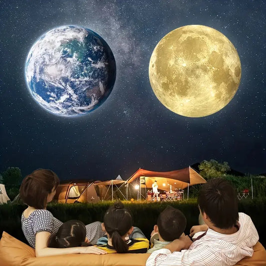 USB Moon Projection Lamp – Replaceable LED Planet & Constellation Light