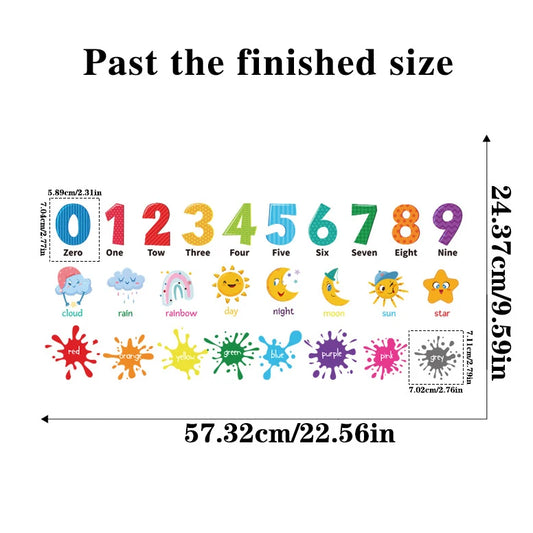 3D Number Wall Sticker – Colorful Educational Décor for Kids’ Rooms & Classrooms