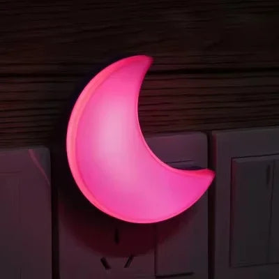 Moon Wall Night Light – LED Sensor Plug-In Lamp for Kids