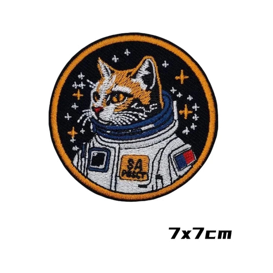 Space Astronaut Cat Patch – “My Dream” Embroidered Tactical Badge