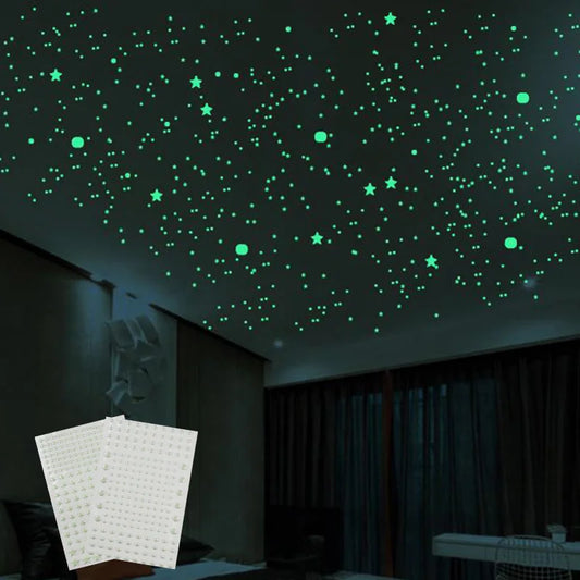 3D Glow-in-the-Dark Stars – 211pcs Luminous Wall Stickers
