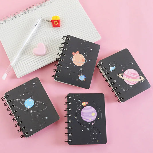 Dream Planet Mini Notebook – A7 Pocket-Sized Spiral Notepad