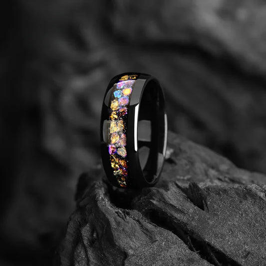 Nebula Galaxy Wedding Ring – Custom Cosmic Band for Men & Women