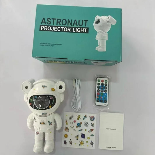 Astronaut Galaxy Projector Lamp – LED Star Night Light with Bluetooth Speaker