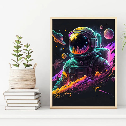 Astronaut Riding Motorcycle Canvas Prints – Space Art Collection
